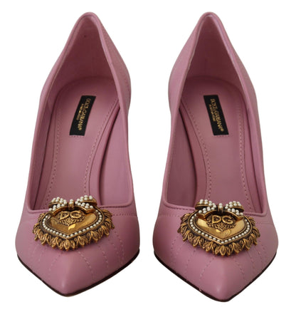 Rosa Leder Herz DEVOTION Heels Pumps Schuhe