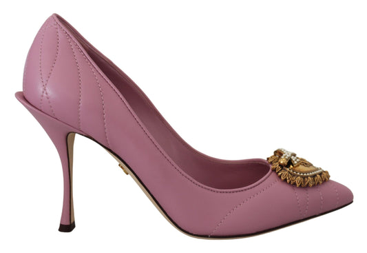 Rosa Leder Herz DEVOTION Heels Pumps Schuhe