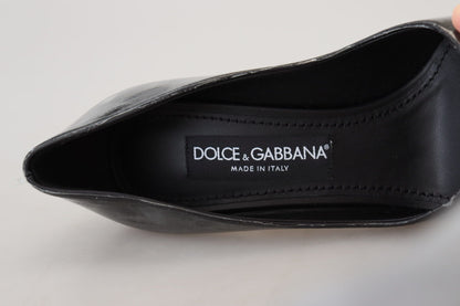 Schwarze Lederabsätze Pumps Kunststoffummantelte Schuhe