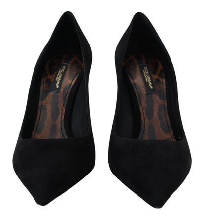 Schwarze Wildleder High Heels Pumps Klassische Schuhe