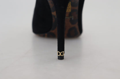 Schwarze Wildleder High Heels Pumps Klassische Schuhe