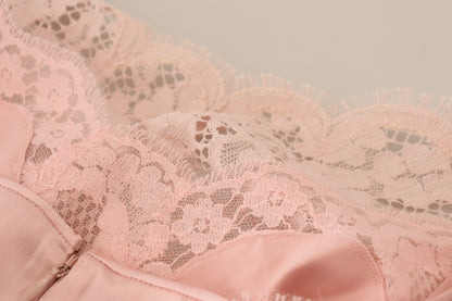 Pinke florale Spitze ärmelloses Tank-Bluse Top
