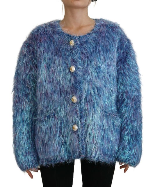 Multicolor Polyester Fransen Mantel Jacke