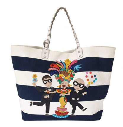 Blauer Canvas #dgfamily Einkaufstasche BEATRICE