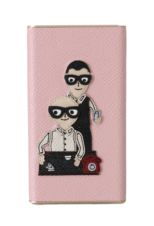 Ladegerät USB Rosa Leder #DGFAMILY Power Bank