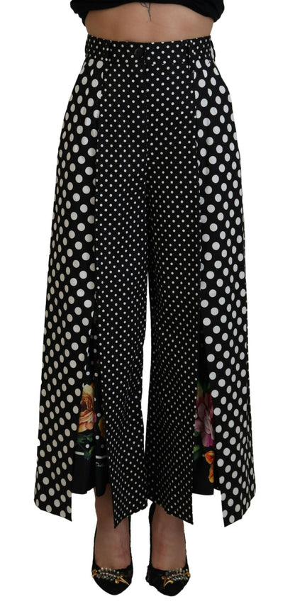 Multicolor Polka Dots Hose mit hoher Taille