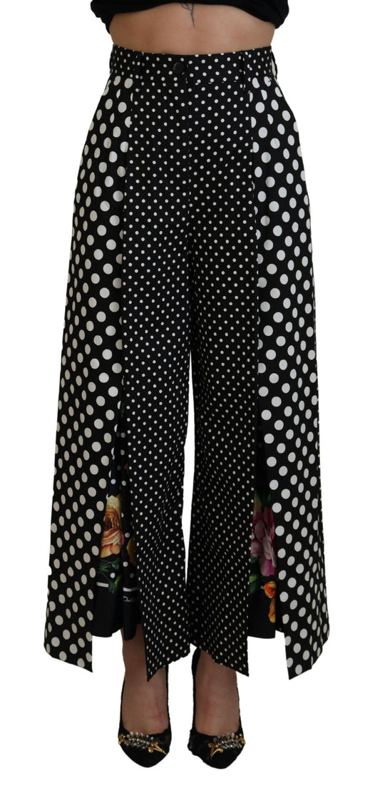 Multicolor Polka Dots Hose mit hoher Taille