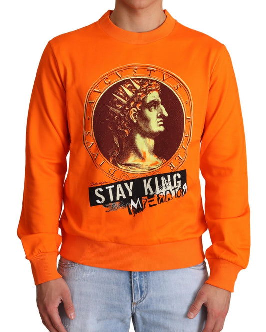 Orange King Ceasar Pullover aus Baumwolle