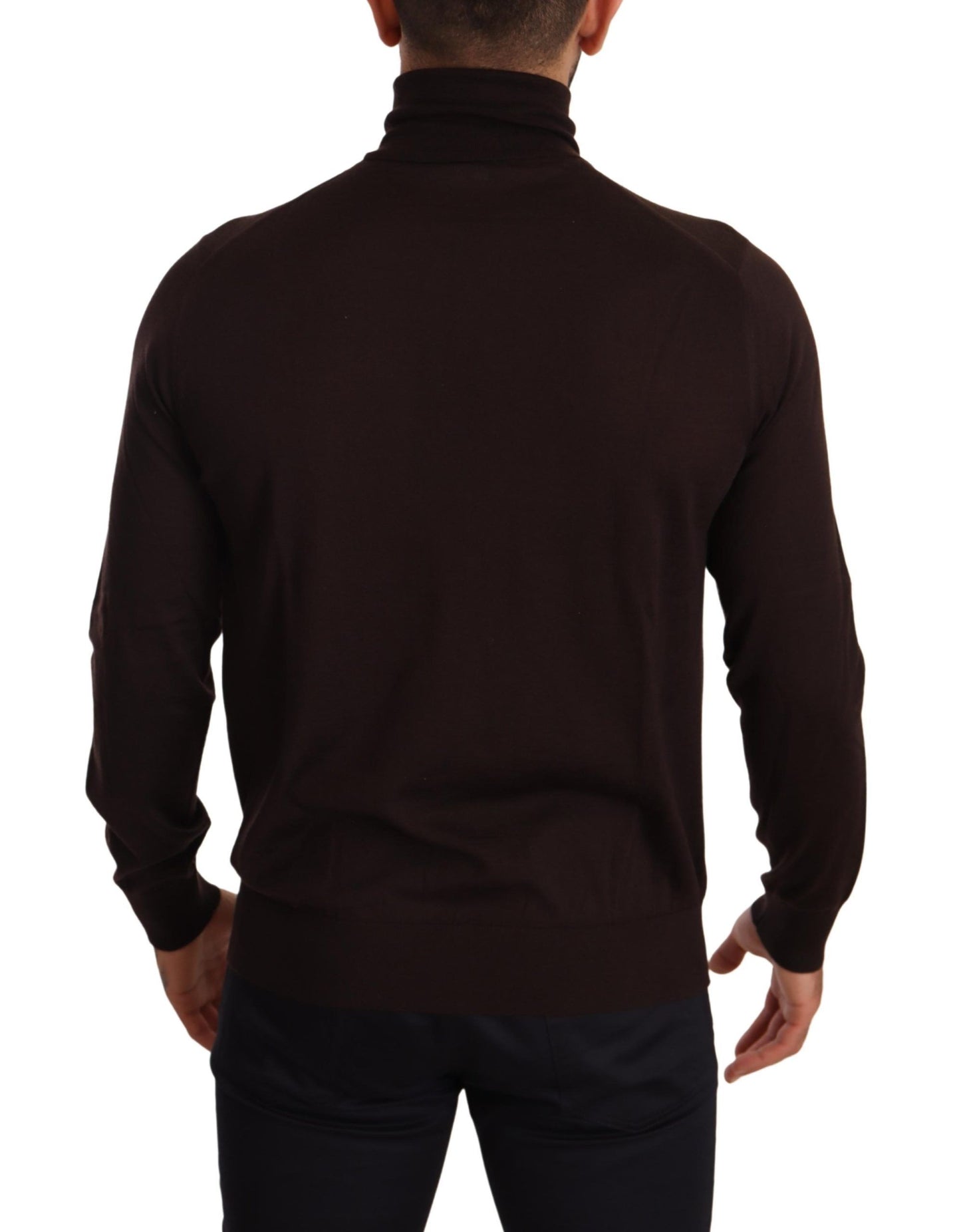 Brauner Kaschmir-Rollkragenpullover