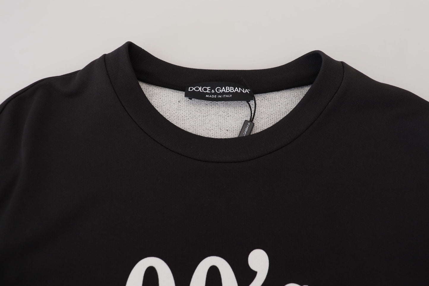 Schwarzer 90's Fashion Baumwollpullover