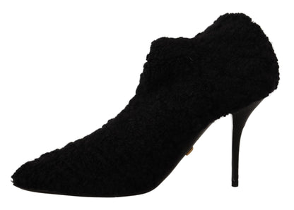Schwarz Stiletto Heels Mid Calf Frauen Stiefel