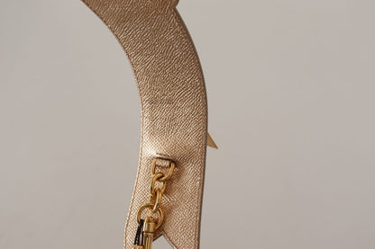 Gold Leder LOVE Patch Tasche Schulterriemen