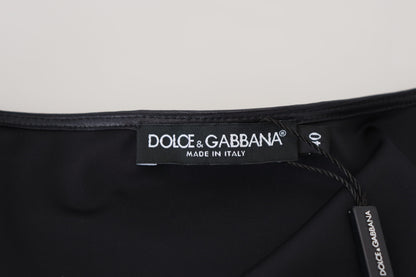 Schwarz Gold DG Schnalle Casual Bluse Top
