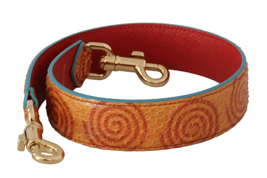 Orange Leder Swirl Print Tasche Schulterriemen