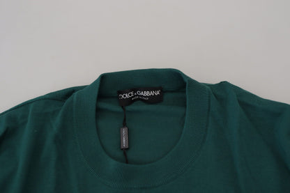 Grüner Henry VIII Pullover mit Rundhalsausschnitt