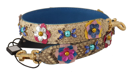 Beige Exotic Leather Crystals Schulterriemen (Kopie)