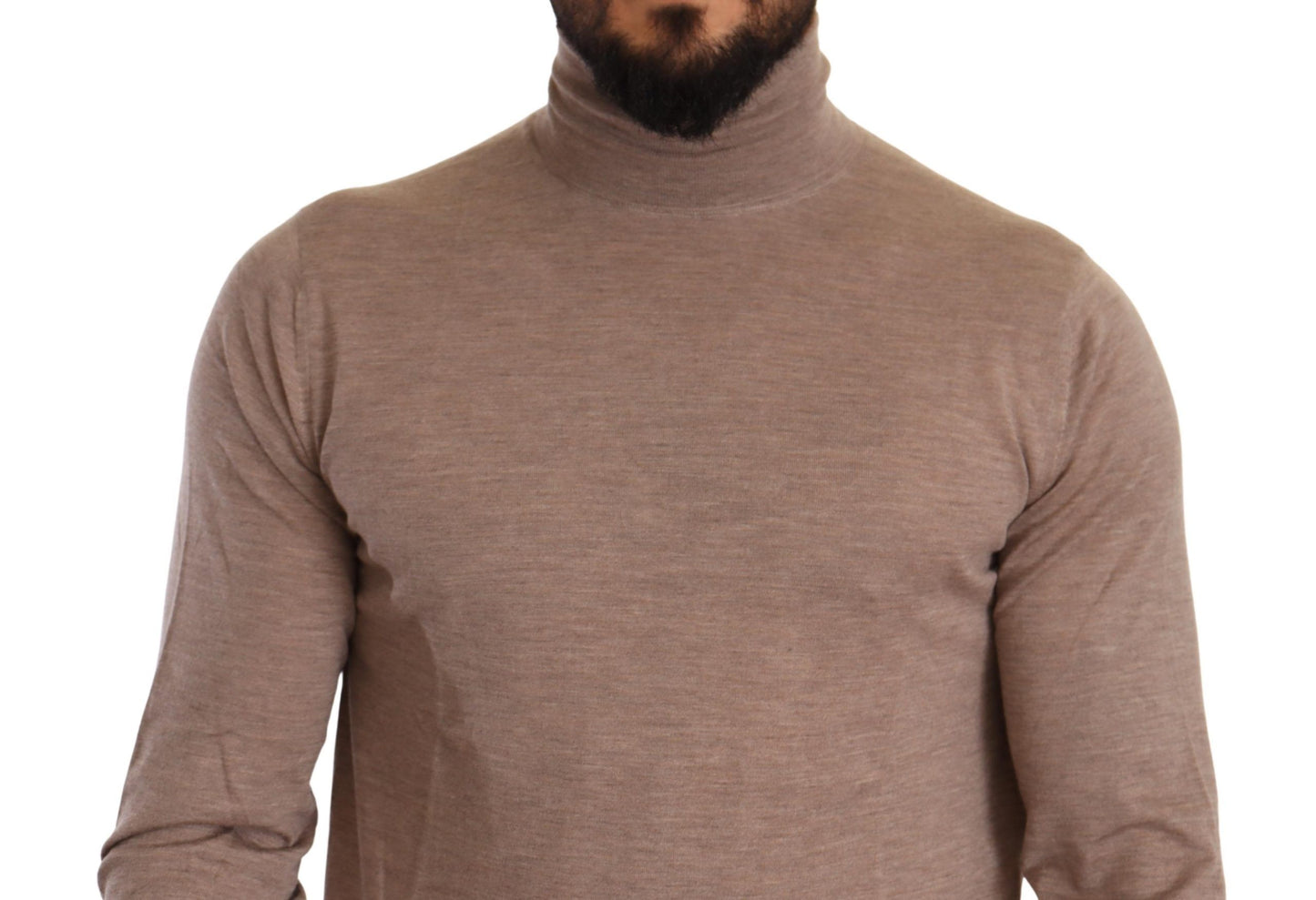 Brauner Kaschmir-Rollkragenpullover