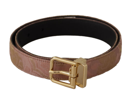 Rose Gold Leder Logo gravierte Metallschnalle Gürtel