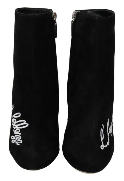 Schwarz Wildleder L'Amore E'Bellezza Stiefel Schuhe
