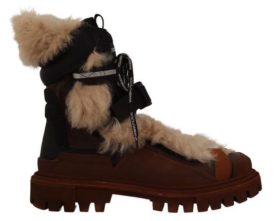 Stiefel Winter Shearling Leder Gummischuhe