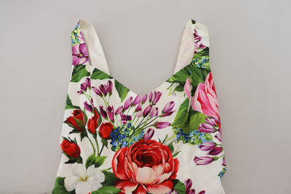 Multicolor Floral Print Baumwolle Body Suit Top