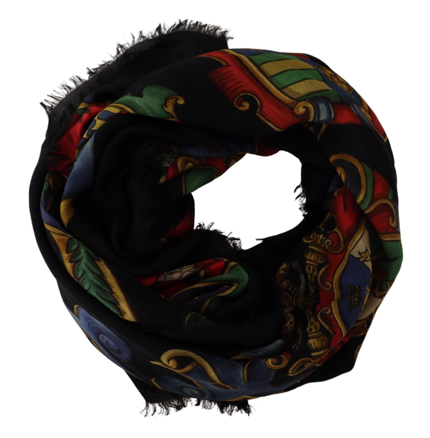 Multicolor bedruckter Schal Fransenschal