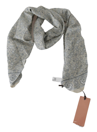Baumwolle Beige Blau Fantasy Print Schal