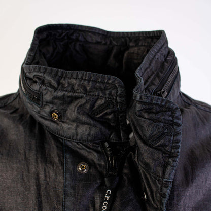 Wachs-Effekt Schwarz C.P. Company Jacke