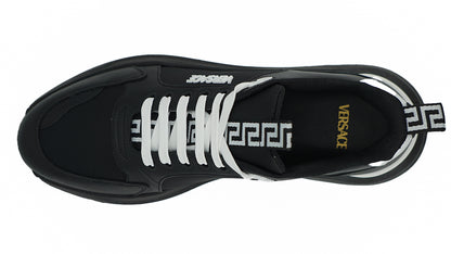 Schwarze Kalbsleder-Sneakers