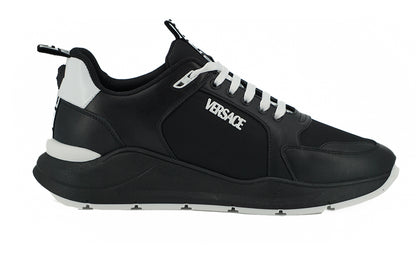 Schwarze Kalbsleder-Sneakers