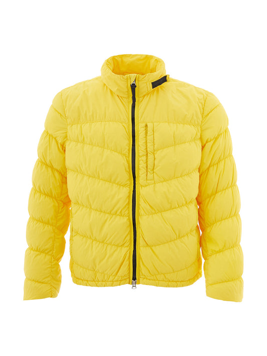 Gelbe Steppjacke