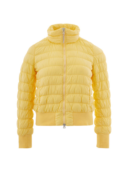 Gelbe gesteppte Bomberjacke