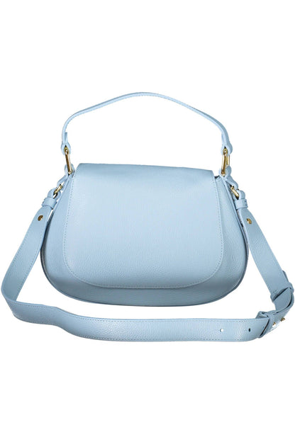 Hellblaue Lederhandtasche