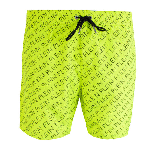 Bedruckte Fluo Boxer-Badeshorts