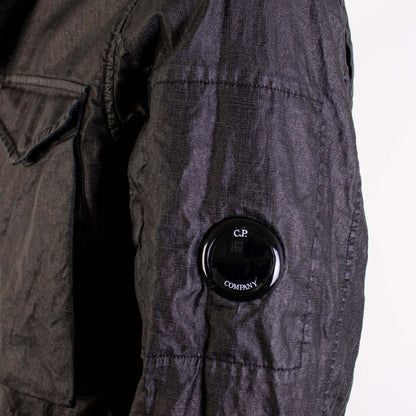Wachs-Effekt Schwarz C.P. Company Jacke