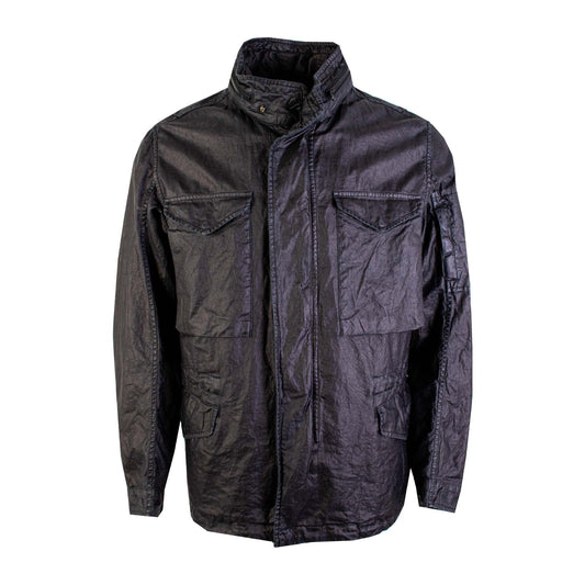 Wachs-Effekt Schwarz C.P. Company Jacke