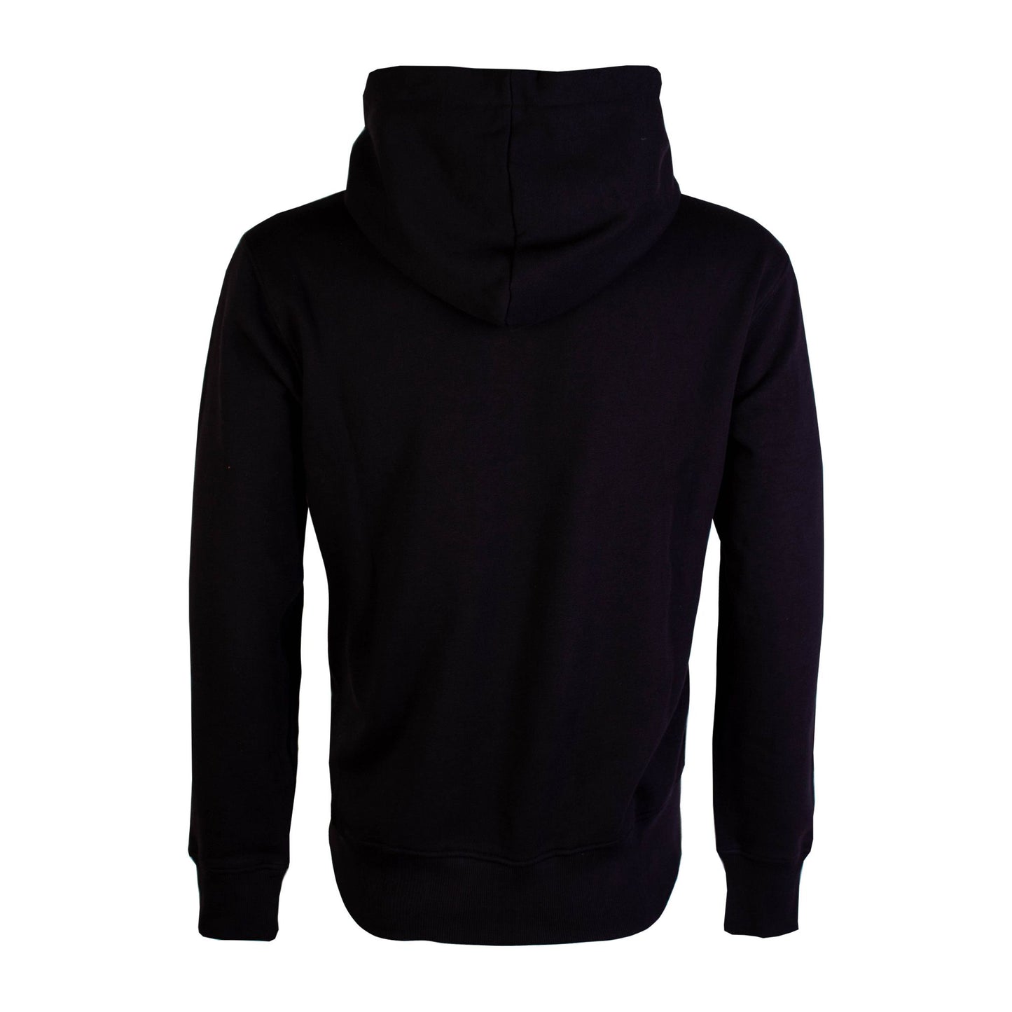 Schwarzes Baumwoll-Sweatshirt mit Reißverschluss