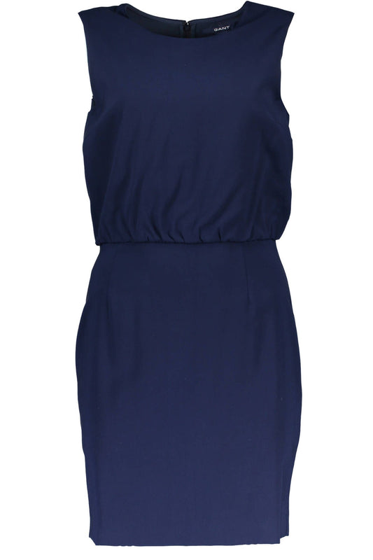 Blaues Viskosekleid