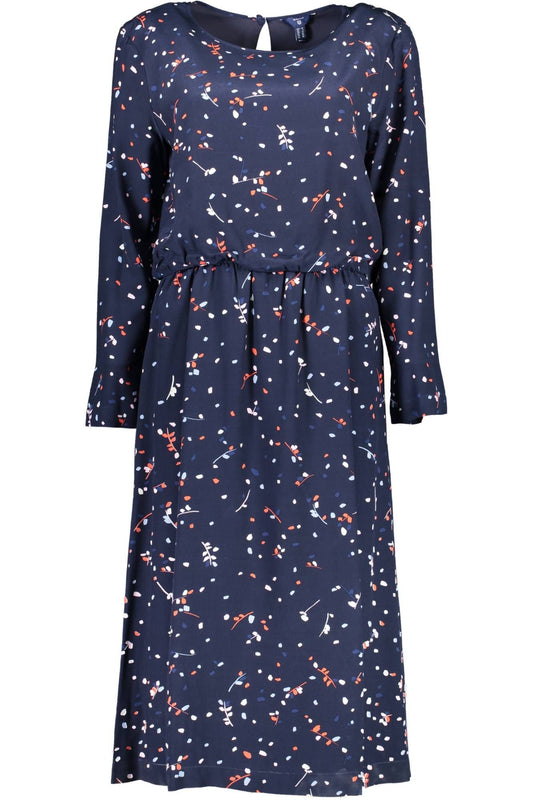 Blaues Viskosekleid
