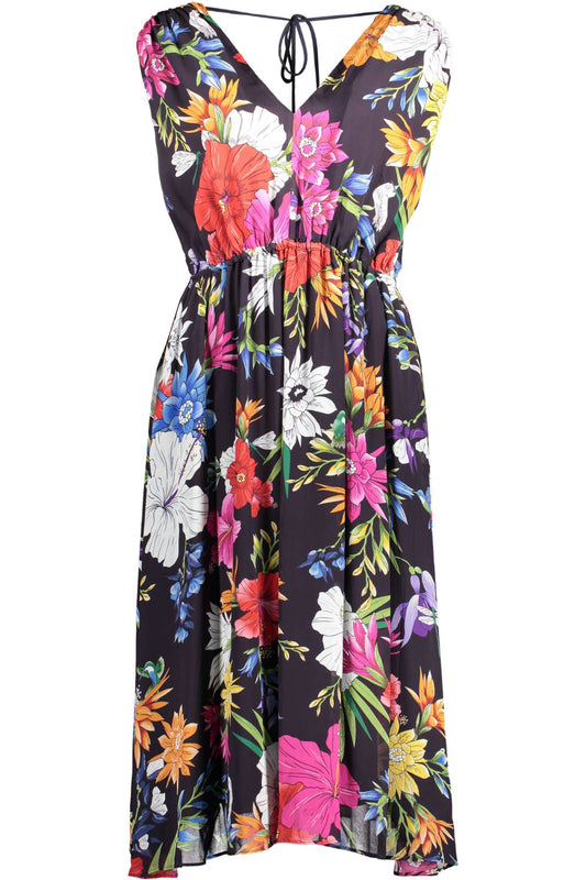 Blaues Viskosekleid