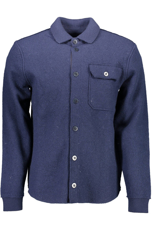 Blauer Pullover aus Wolle