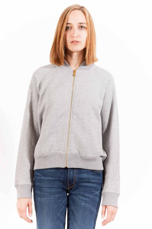Grauer Baumwollpullover