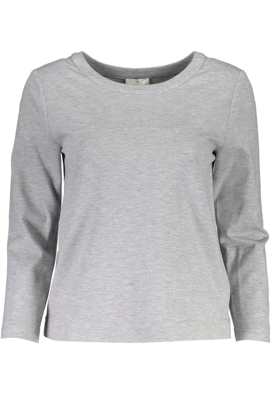 Grauer Elastan-Pullover