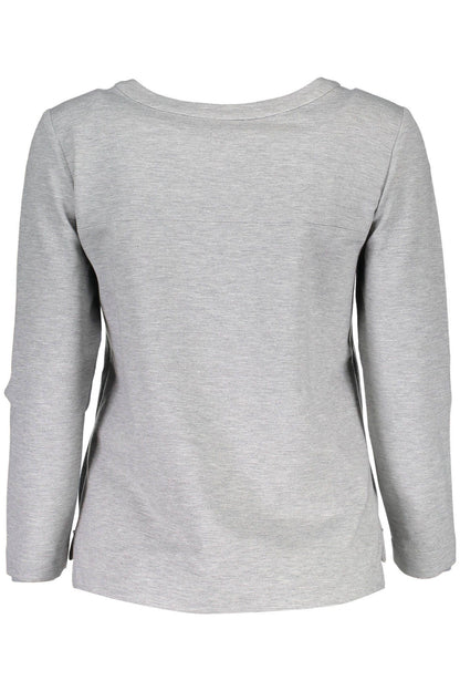 Grauer Elastan-Pullover