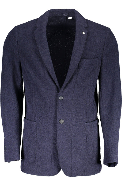 Blaue Polyester-Jacke