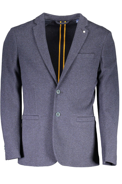 Blaue Baumwolljacke