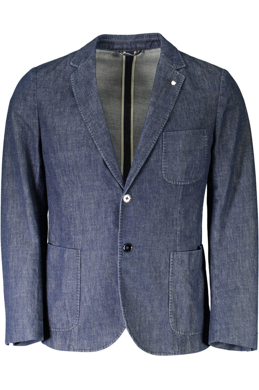 Blaue Baumwolljacke