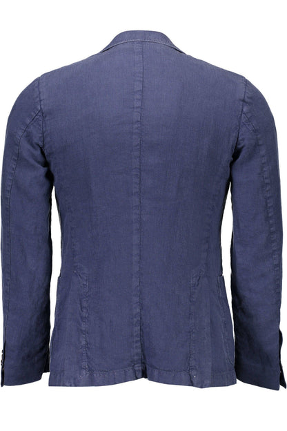 Blaue Leinenjacke