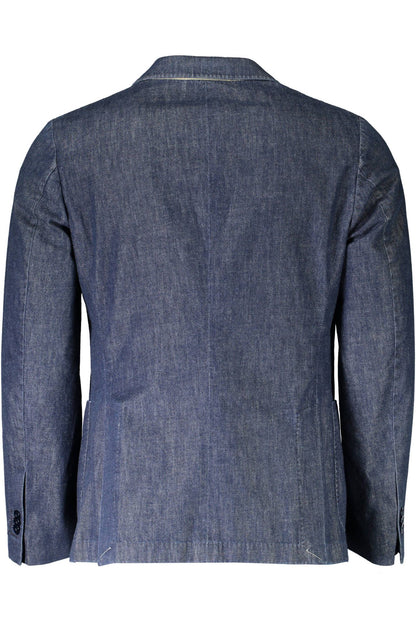 Blaue Baumwolljacke