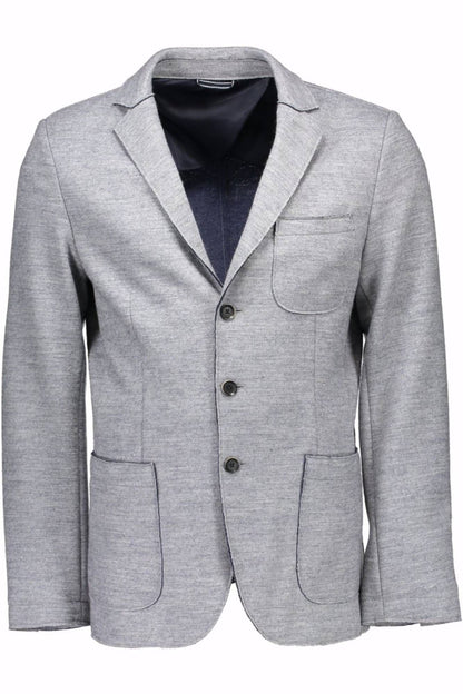 Graue Polyester-Jacke